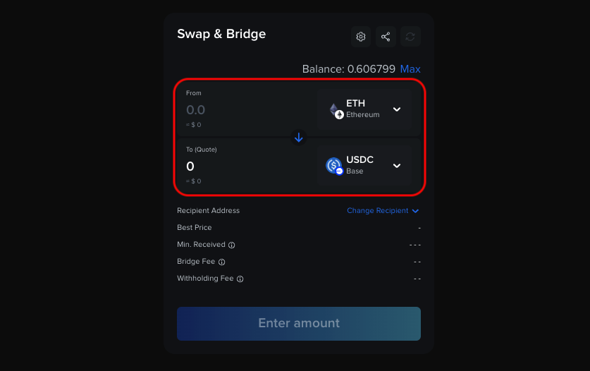 Step3: Bridging Crypto from Ethereum to Base