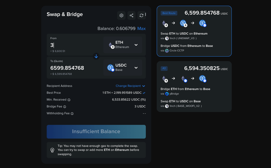 Step4: Bridging Crypto from Ethereum to Base