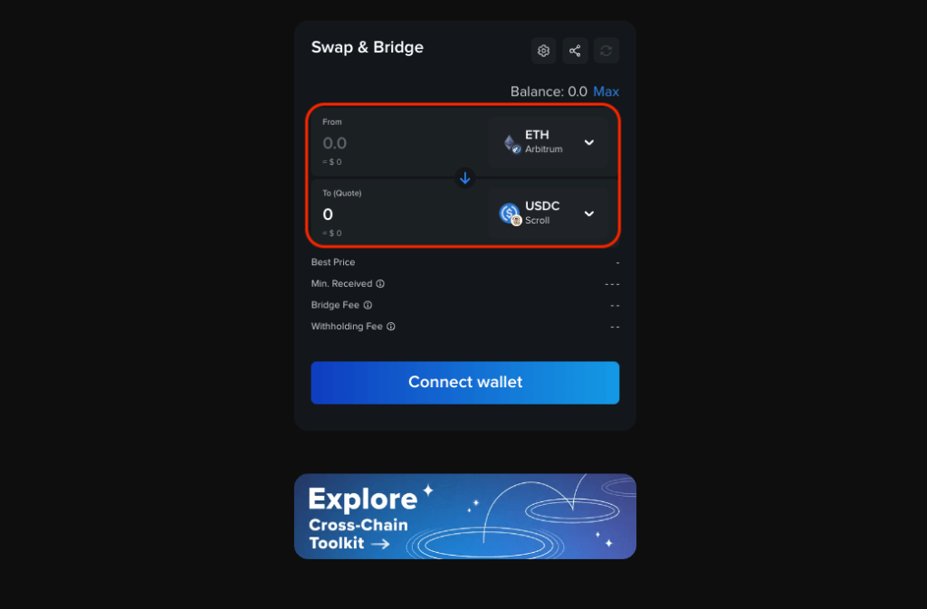 Step3: Bridge Crypto to Scroll