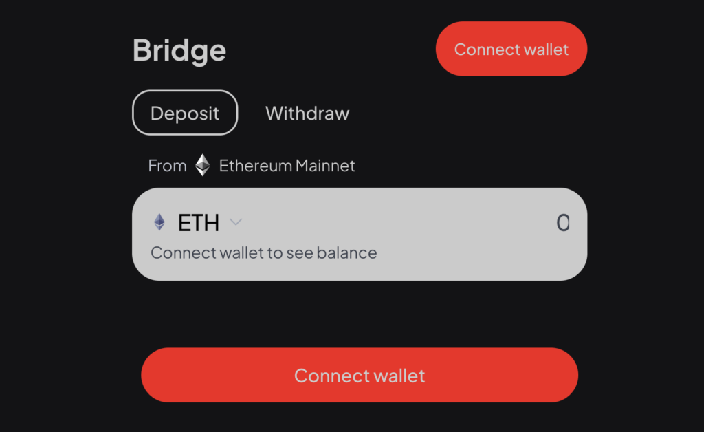 Bridge ETH mainnet funds using the txSync bridge