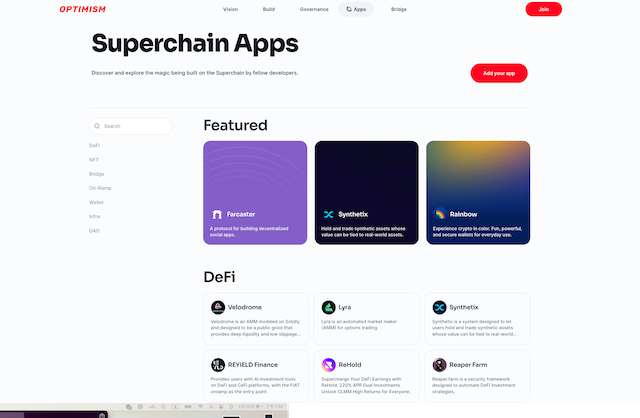 Optimism Superchain ecosystem