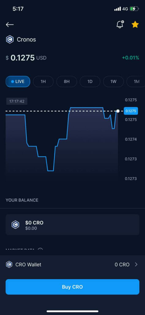 Buy CRO on Crypto.com Mobile App